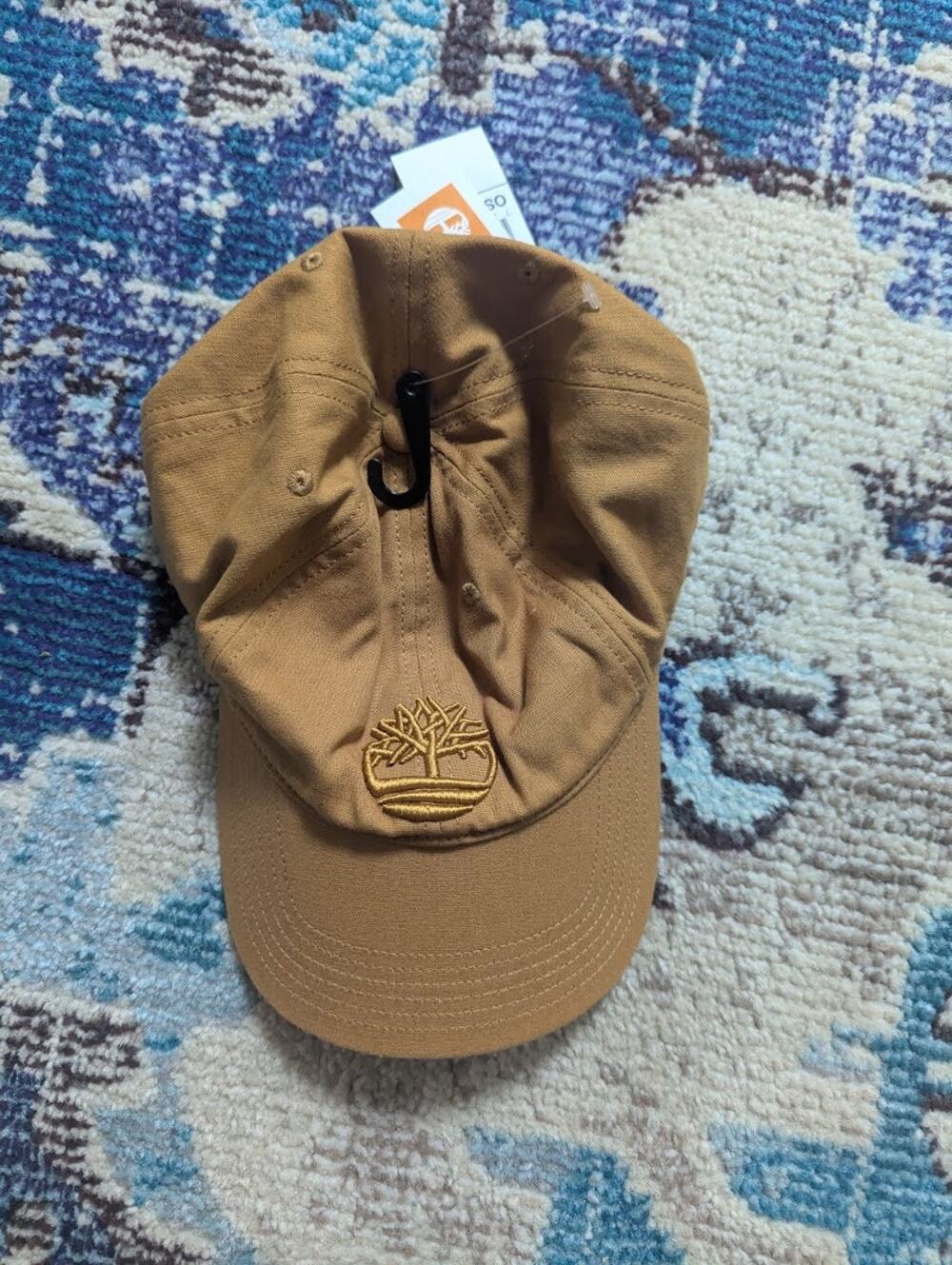 Timberland Tan Adjustable Baseball Cap Hat NWT Adult Unisex Logo Strapback